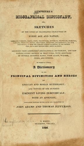 Tapa de Biographical dictionary
