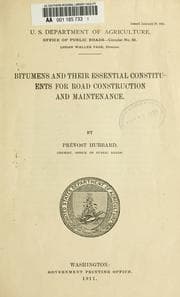 Tapa de Bitumens and their essential constituents for road construction and maintenance
