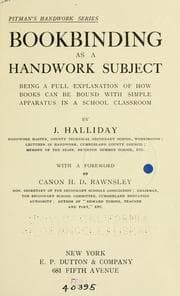 Tapa de Bookbinding as a handwork subject ... how books can be bound with simple apparatus in a school classroom