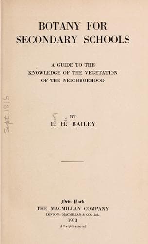 Tapa de Botany for secondary schools