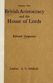 Tapa de British aristocracy and the House of Lords