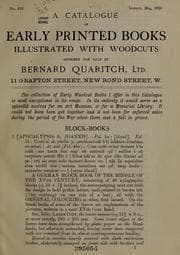 Tapa de A catalogue of early printed books illustrated with woodcuts