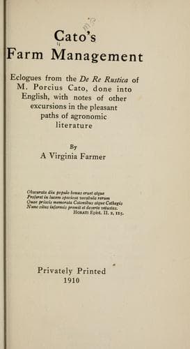 Tapa de Cato's farm management
