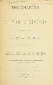 Tapa de The charter of the city of Richmond
