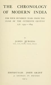 Tapa de The chronology of modern India for four hundred years from the close of the fifteenth century