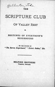 Tapa de The scripture club of Valley Rest, or, Sketches of everybody's neighbours