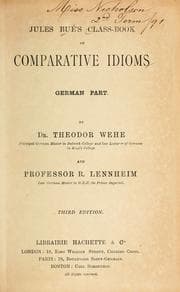 Tapa de Class-book of comparative idioms