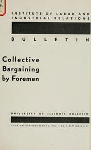 Tapa de Collective bargaining by foremen