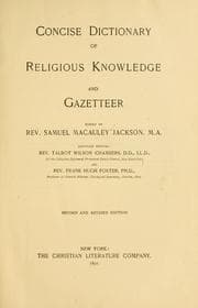 Tapa de The concise dictionary of religious knowledge and gazetteer