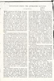 Tapa de Conventions during the antislavery agitation