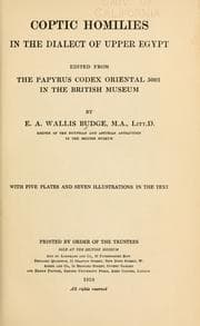 Tapa de Coptic homilies in the dialect of Upper Egypt