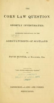 Tapa de The corn law question shortly investigated