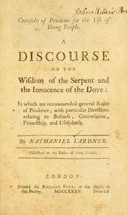 Tapa de Counsels of prudence for the use of young people