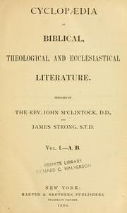 Tapa de Cyclopaedia of Biblical, theological, and ecclesiastical literature