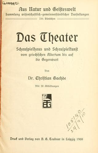 Tapa de Das theater