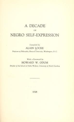 Tapa de A decade of Negro self-expression