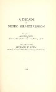 Tapa de A decade of Negro self-expression