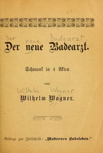 Tapa de Der neue Badearzt