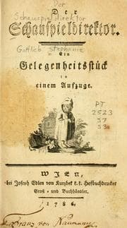 Tapa de Der Schauspieldirektor