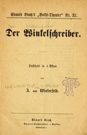Tapa de Der Winkelschreiber