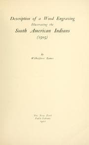 Tapa de Description of a wood engraving illustrating the South American Indians