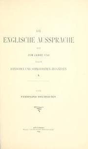 Tapa de Die englische Aussprache bis zum Jahre 1750, nach dänischen und schwedischen Zeugnissen
