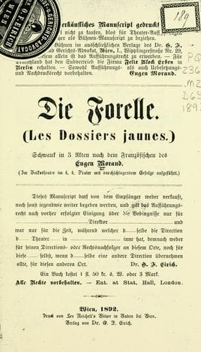 Tapa de Die Forelle
