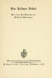 Tapa de Die Kölner Bibel