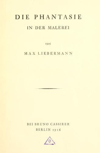 Tapa de Die Phantasie in der Malerei
