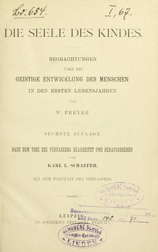 Tapa de Die Seele des Kindes