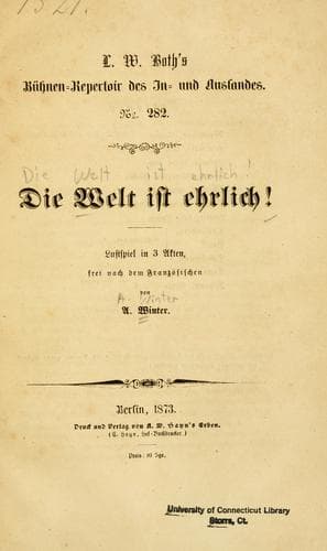 Tapa de Die Welt ist ehrlich!