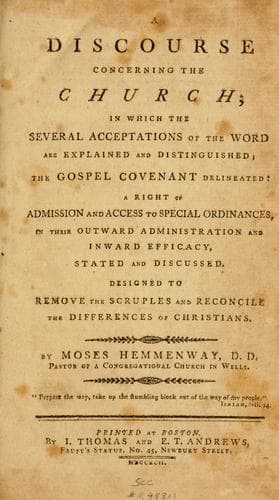 Tapa de A discourse concerning the church