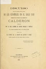 Tapa de Discurso acerca de las costumbres públicas y privadas de los españoles en el siglo XVII fundado en el estudio de las comedias de Calderon