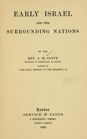 Tapa de Early Israel and surrounding nations