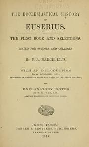 Tapa de The ecclesiastical history of Eusebius