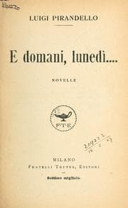 Tapa de E domani, lunedi; novelle