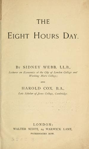 Tapa de The eight hours day