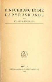 Tapa de Einführung in die Papyruskunde