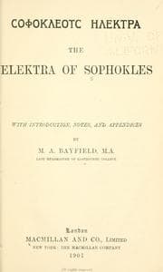 Tapa de The Electra of Sophokles