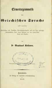 Tapa de Elementargrammatik der griechischen Sprache