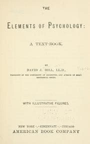 Tapa de The elements of psychology