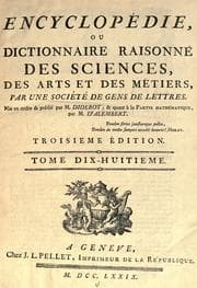 Tapa de Encyclopédie, ou Dictionnaire raisonné des sciences, des arts et des métiers
