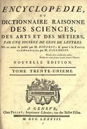 Tapa de Encyclopédie, ou Dictionnaire raisonné des sciences, des arts et des métiers