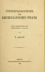 Tapa de Entstehungsgeschichte der kirchenslavischen Sprache