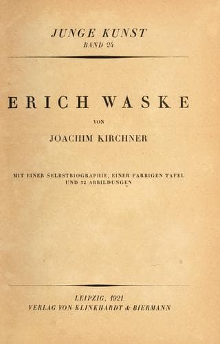 Tapa de Erich Waske
