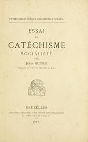 Tapa de Essai de catéchisme socialiste