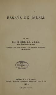 Tapa de Essays on Islám