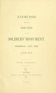 Tapa de Exercises held at the dedication of the soldiers' monument, Memorial day, 1882