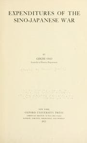 Tapa de Expenditures of the Sino-Japanese war