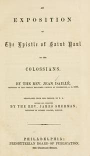 Tapa de An exposition of the Epistle of Saint Paul to the Colossians